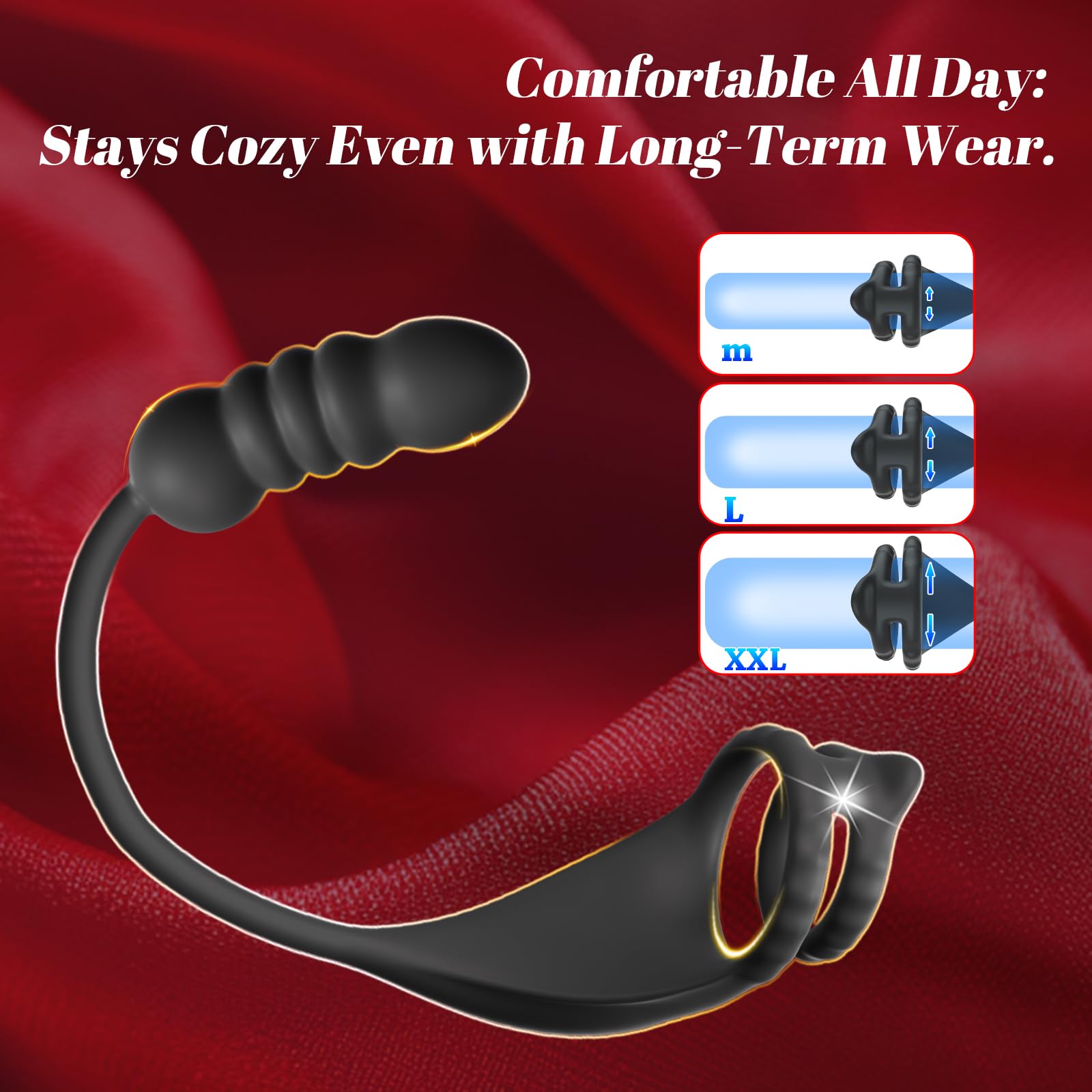 Vibrating Cock Ring Taint Stimulator with Mini Bullet, Remote Control Anal Butt Plug Prostate Massager Penis Ring Male Vibrators for Men Pleasure Sex Toys for Adult Couples: Blackthrusting