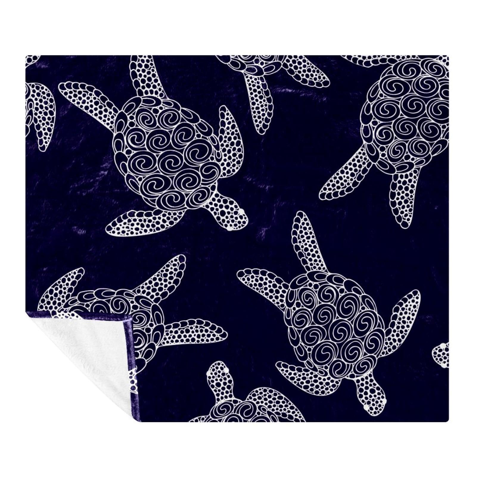 Couverture douce et confortable motif tortue de mer plaid polaire lit et canapé