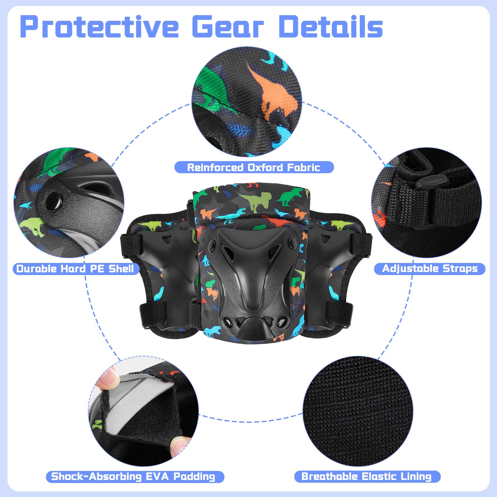 Casque Velo Enfant Licorne Protection Trotinette Genouillères Coudières Réglables Roller Scooter Skateboard 3-8 Ans