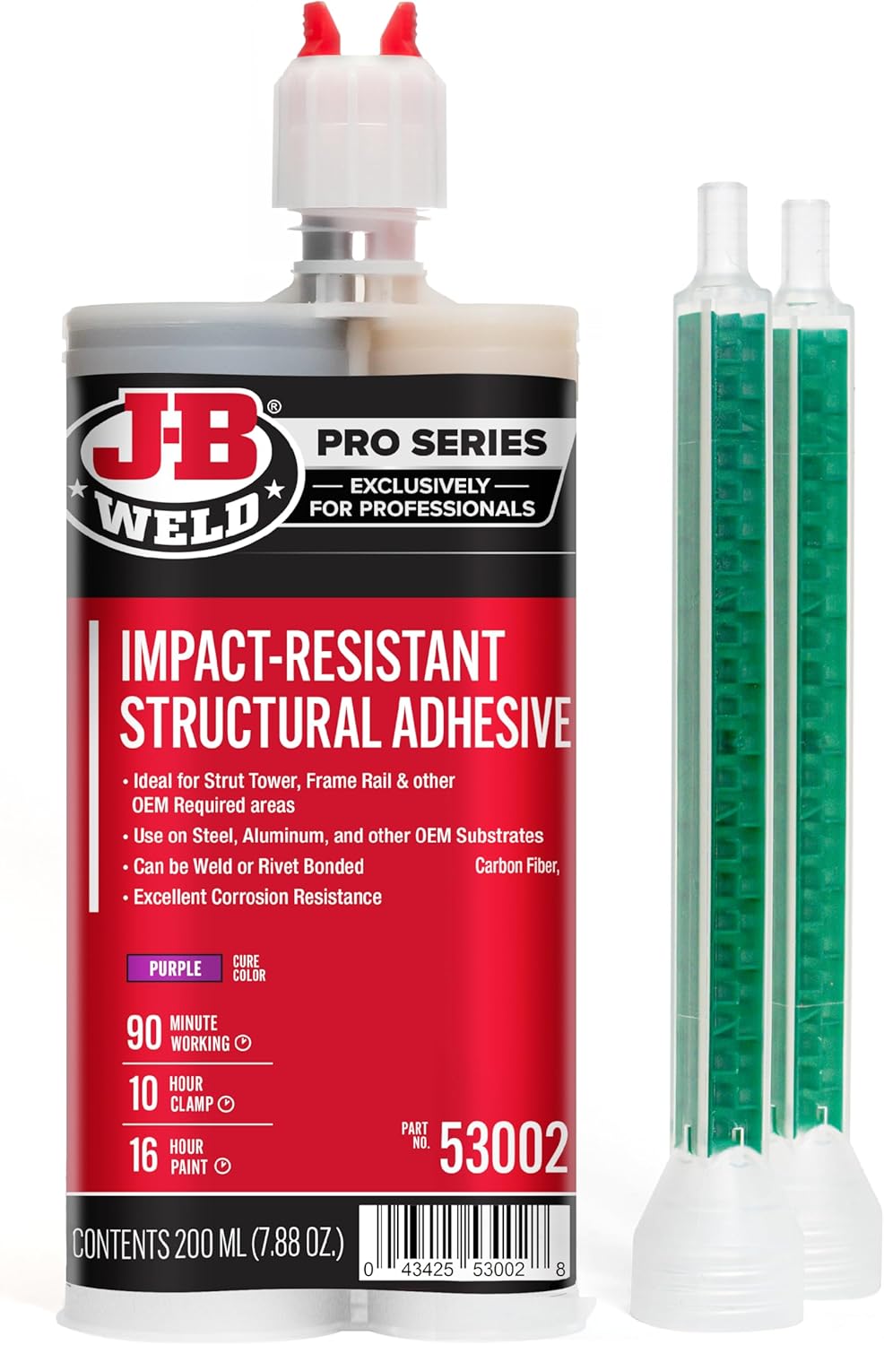 J-B Weld Impact-Resistant Structural Adhesive - 200ml - 2 Mixers Included
