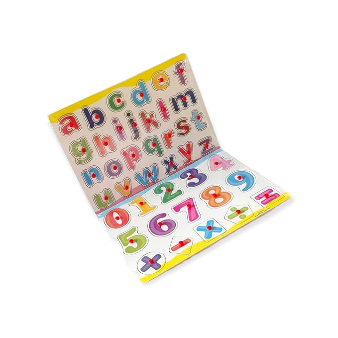 Buy PLUSPOINT Wooden Educational Toddlers Puzzles Abc + 123, Wooden