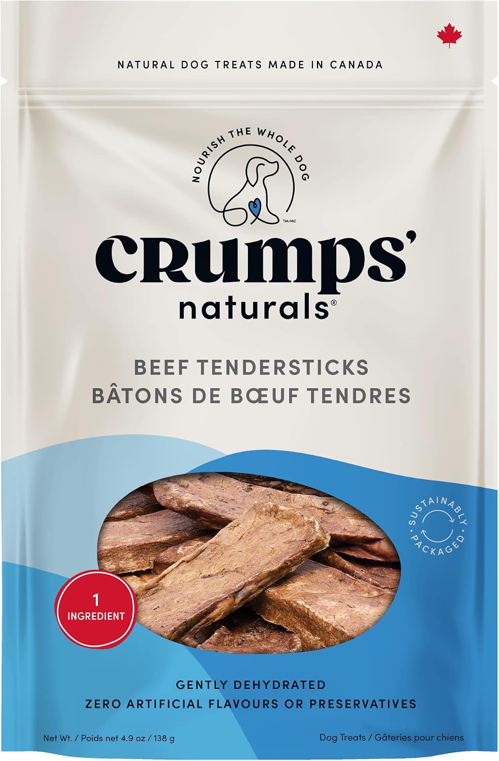 Crumps' Naturals Beef Tender Sticks For Pets, 4.2-Ounce