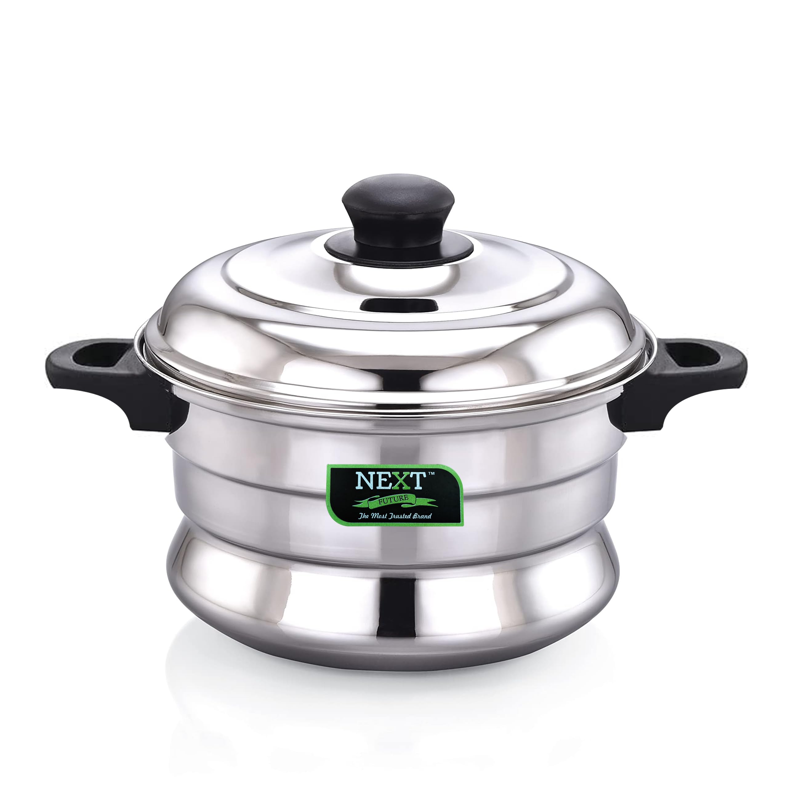 Next Future Idli Maker Stainless Steel | 3 plates, 12 Idlies | Small Idli Maker | Idly Pot, Steamer Cooking | High Shiny Polish | Kitchen Accessories Items (3 Plates (12 Idlies)) (B0CYLXH1C6) Amazon Price History, Amazon Price Tracker