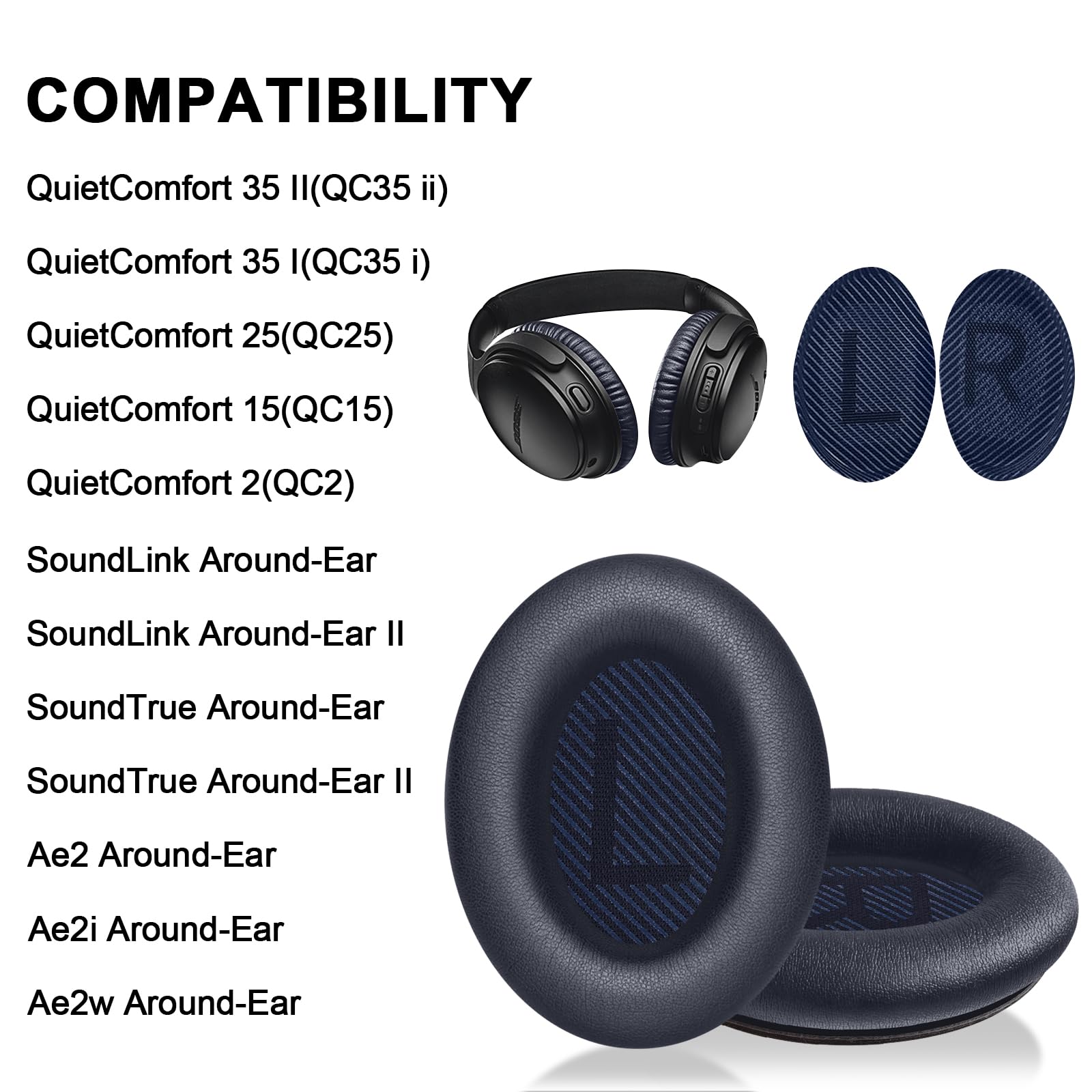 Tobfit for Bose QuietComfort 35 (QC35 II) Replacement Earpads