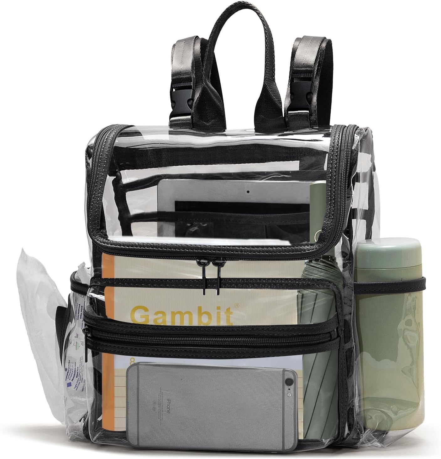 MOMINSIDE Diaper Bag Backpack Small Diaper Bag,Mini Diaper Bag, Clear Bag for Stadium Events Small Clear Bag 12x6x12 for Girls Boys Moms Dads Adult Concert Sports Bag