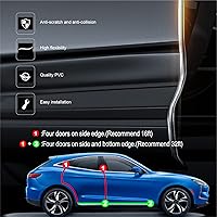 Vista 5 de Protectores de borde de puerta de automóvil, 16 pies, transparente, universal, multifunción, molde, tira de cuerpo, protector de arañazos, apto
