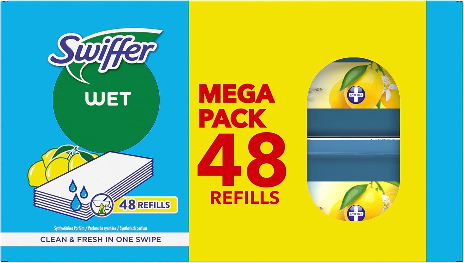 Swiffer Mop Pads for Broom with Fresh Scent of Open Air x48 for Easy and Quick Cleaning
