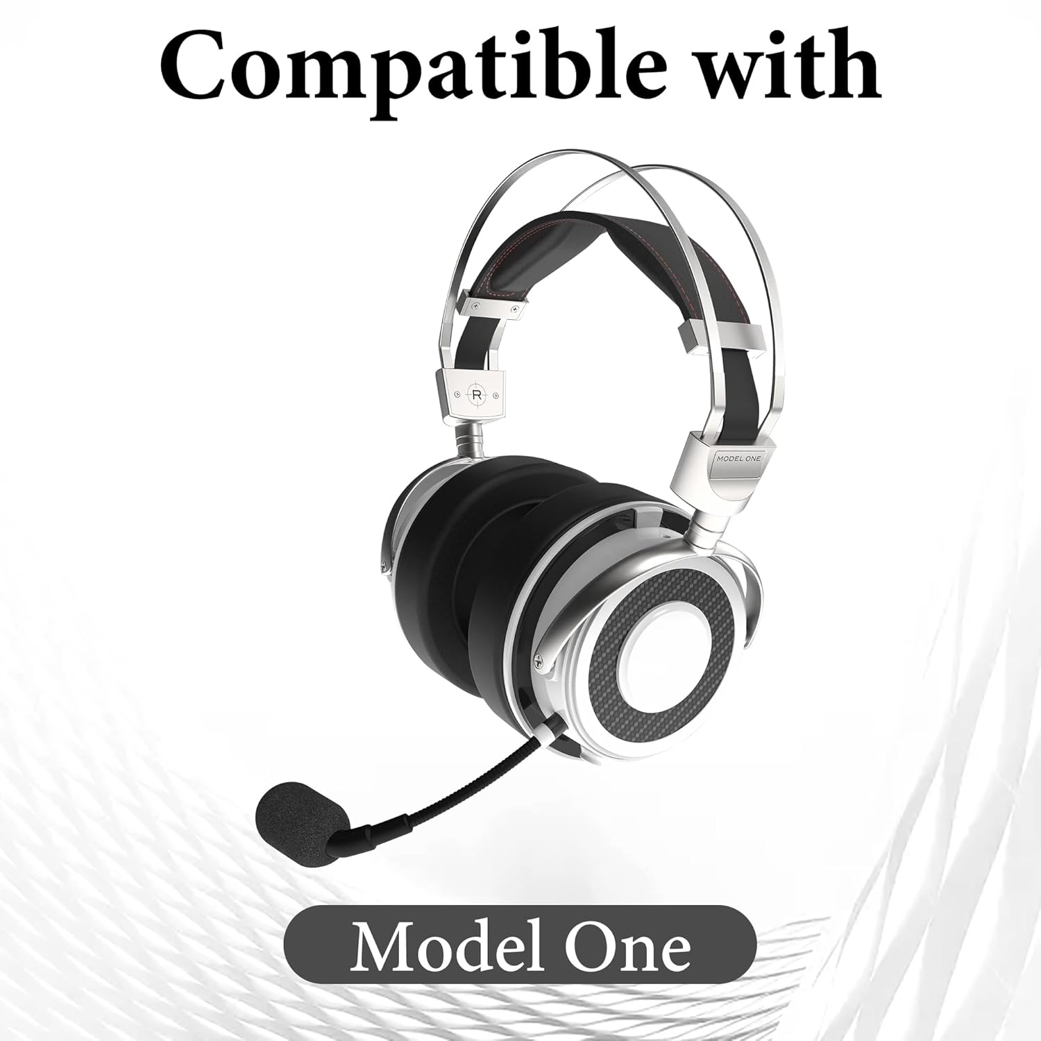 Geekria Apollo Silver-Plated Copper Upgrade Audio Cable Compatible with VZR Model One Audiophile Gaming Headset, 3.5mm (1/8'') to Dual 3.5mm Replacement Headphones Cord (4.9 ft / 1.5 m)