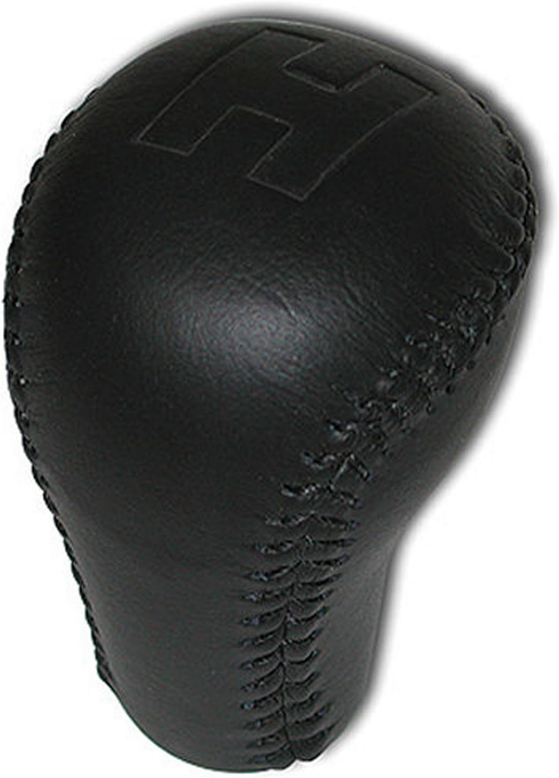 SLP 60081 Black 5-Speed/6-Speed Leather Wrapped Shifter Knob with"H" Logo