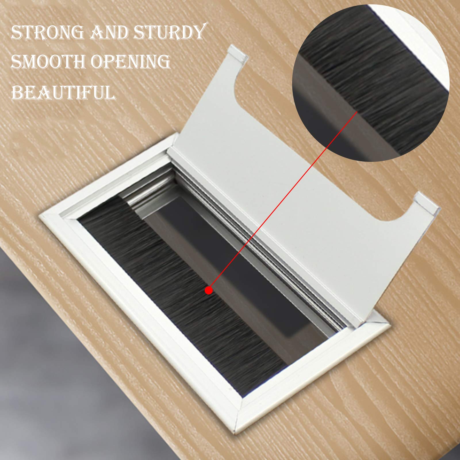 Buy HO2NLE 3pcs Desk Table Grommet Cable Square Desk Grommet Computer