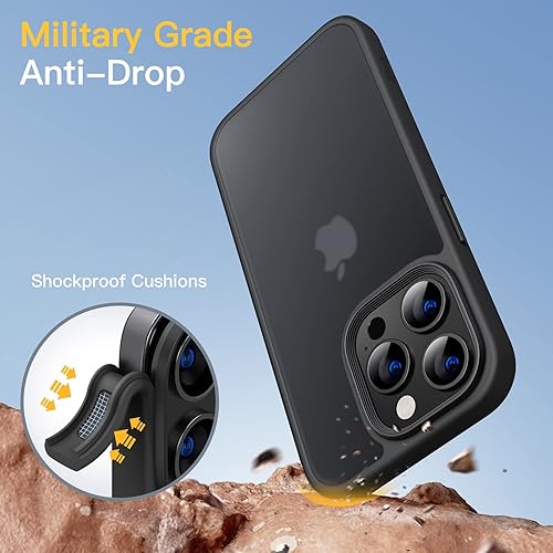 Miniatura 9 de JETech Funda mate para iPhone 13 Pro Max de 6.7 pulgadas, a prueba de golpes, protección contra caídas de grado militar, cubierta trasera