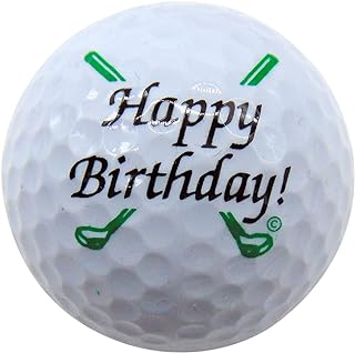 Westmon Works Happy Birthday Golf Ball Birthday Novelty Golfer Present for Dad or Golfing Fan One Standard Size Unit