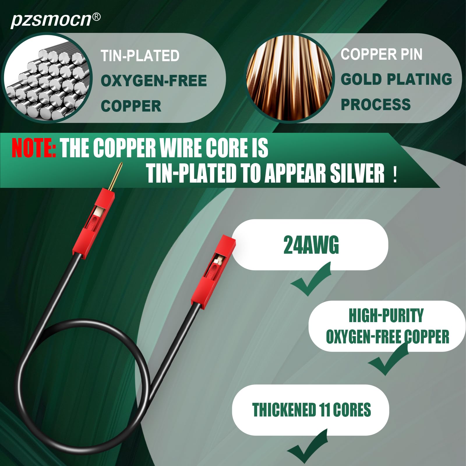 Kable rozruchowe do Dupont silikonowy drut 24AWG kable kablowe 40 zestawów/120 sztuk do zestawu złączy DuPont 2,54 mm 1-pin, czerwony męski na żeński 20 cm, do Arduino Raspberry Pi Breadboard