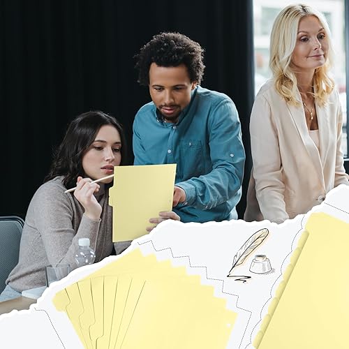 Miniatura 4 de 240 unidades de 30 juegos de 3 separadores de carpetas de 3 anillos con 8 pestañas de 8.5 x 11 pulgadas, separadores de carpetas en blanco, juegos