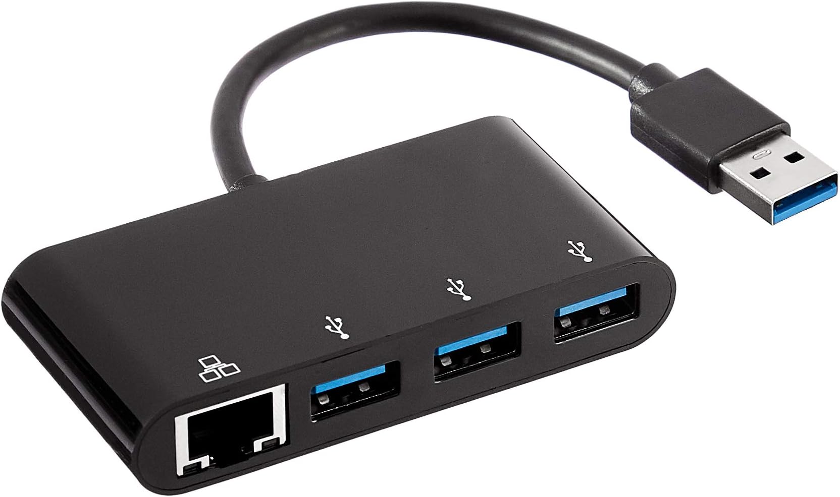 Amazon Basics USB 3.0 Hub with Gigabit Adapter, 3 USBA Ports