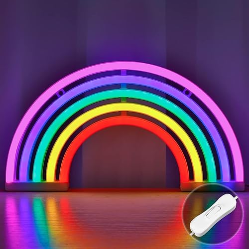 Miniatura 10 de XIYUNTE Letrero de neón de unicornio, luces de neón de unicornio alimentadas por USB para decoración de habitación de niñas, letreros LED de