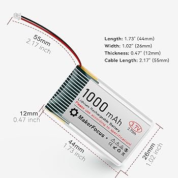 Amazon.com: MakerFocus 4pcs 3.7V Lithium Rechargeable