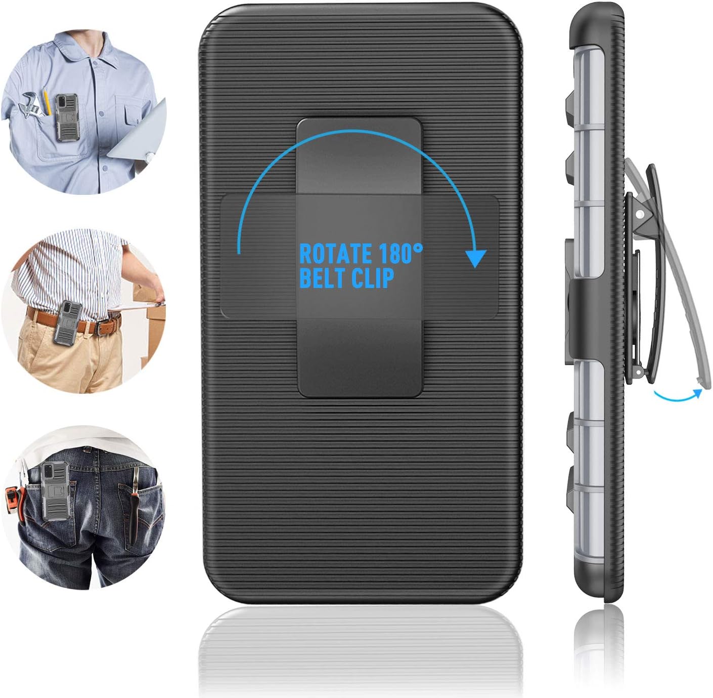 TILL for Galaxy S20 Plus / S20 Plus 5G Case, TILL [Knight Armor] Heavy Duty Full-Body Rugged Holster Resilient Armor Case [Belt Swivel Clip][Kickstand] Combo Cover Shell for Samsung S20 Plus [Gray]
