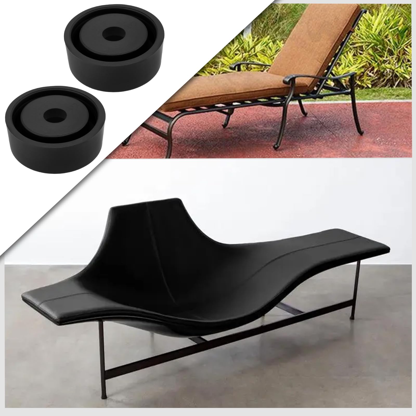 Create idea 10PCS Recliner Feet 31x29.4x11.9mm PE Glide Foot Legs Furniture Feet Pad for Dressing Tables Cabinets Chairs Sofas Black - Image 3