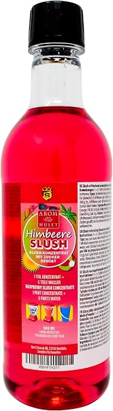 Himbeer-Slushkonzentrat 500 ml, Mischungsverhältnis 1:5 | Slush-Eis | Crush-Eis | Wassereis | ohne künstliche Farbstoffe | für Slushie-Maker - 1