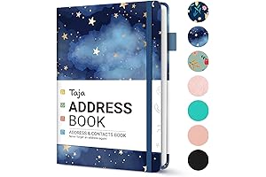 Taja Address Book with Alphabetical Tabs: Keep All Your Addresses in One Place