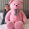 Pembe Papyonlu Dev Pelüş Papyonlu Ayı,Yumuşak ve Sevimli Büyük Boy Oyuncak,Sarılmalık,Papyonlu,Sevgiliye Hediye Ayıcık, 160 cm Pembe