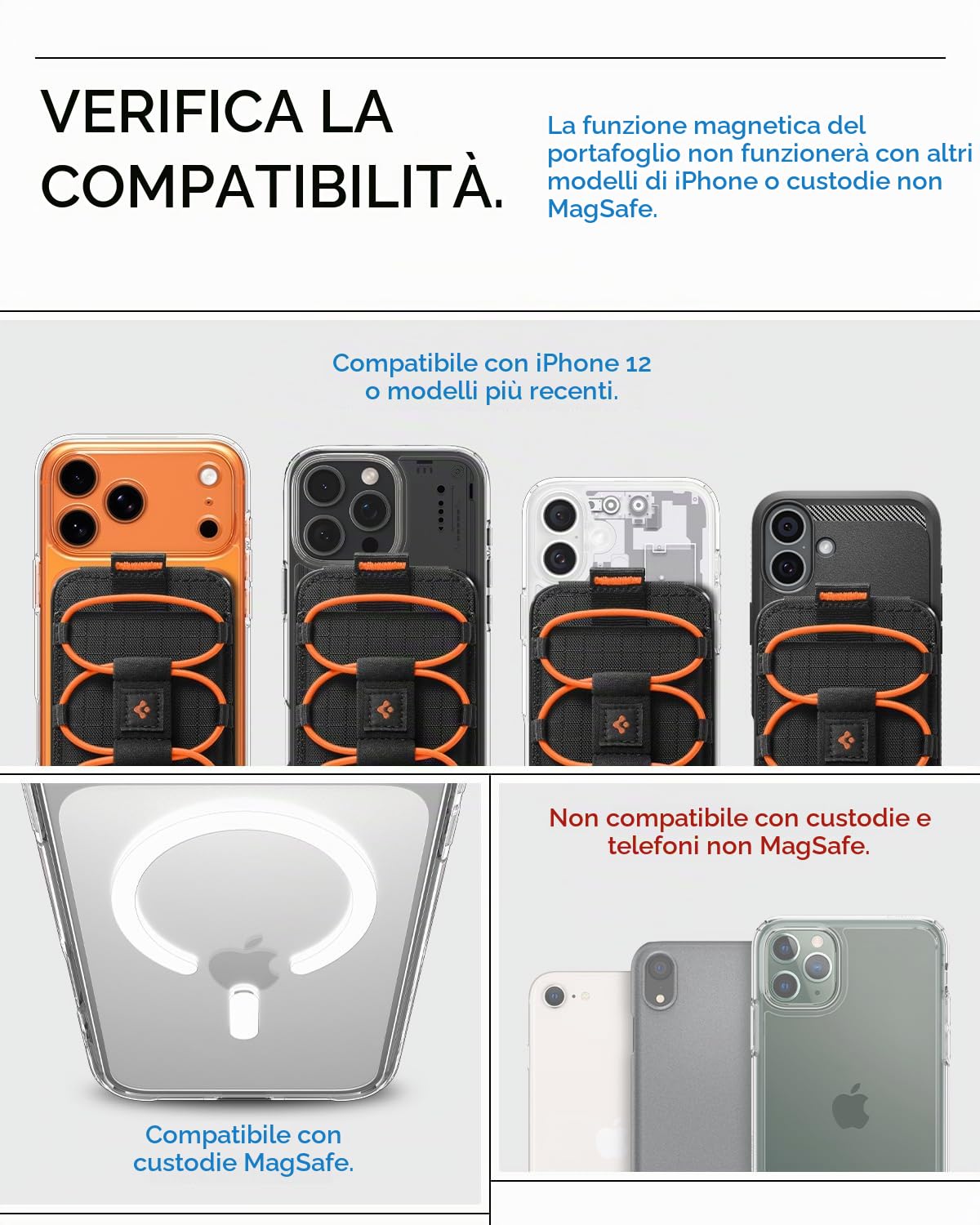 Spigen Tiefit MagFit Portafoglio MagSafe Wallet Magnetico Portacarte Compatibile con iPhone 17/16/15/14/13/12 Modelle, Accessori MagSafe - Nero