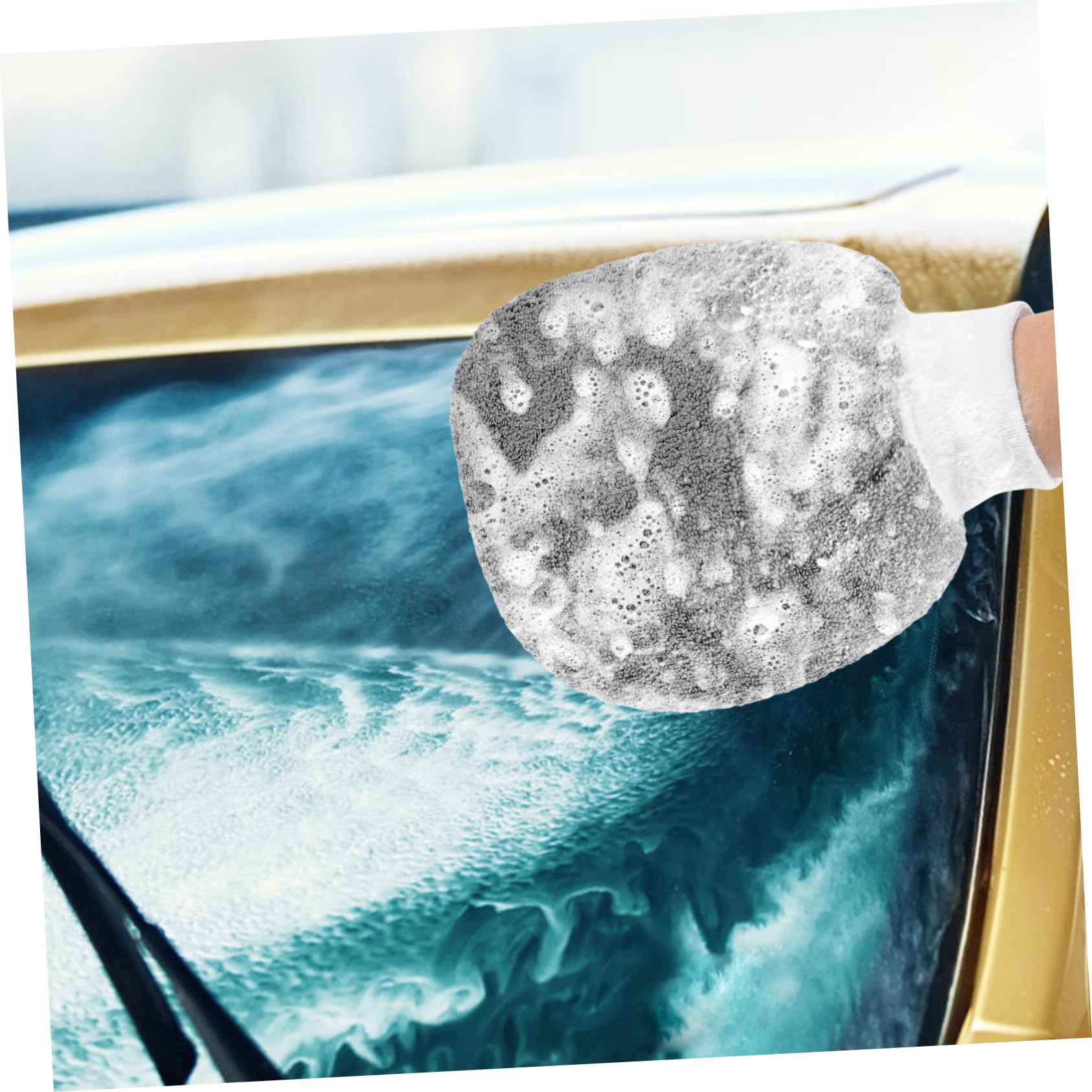 Didiseaon 5 Juegos Guantes De Lavado De Autos Guante De Lavado Auto Detallado para Auto Gel Guantes para Lavar Autos Guante De Lavado Exterior Fibra Extrafina Grey 2 Piezas * 5