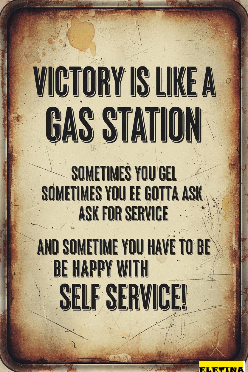 Like A Gas Station Retro Tin Sign, 8x12 Inch
