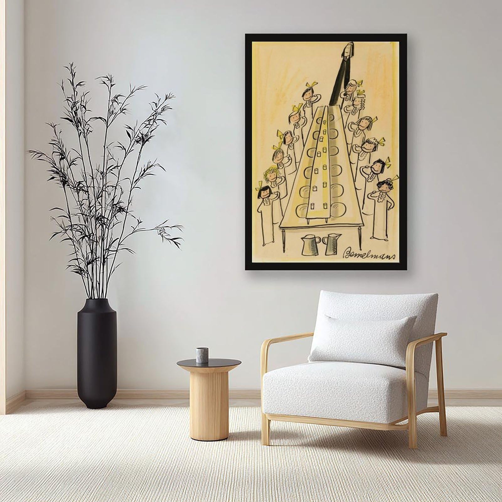WCYB Madeline Ready for Bed – Ludwig Bemelmans Vintage książka dla dzieci – klasyczna książeczka z opowieściami, wydruki sceniczne, plakaty, obrazy na płótnie, sztuka ścienna, do biura, L