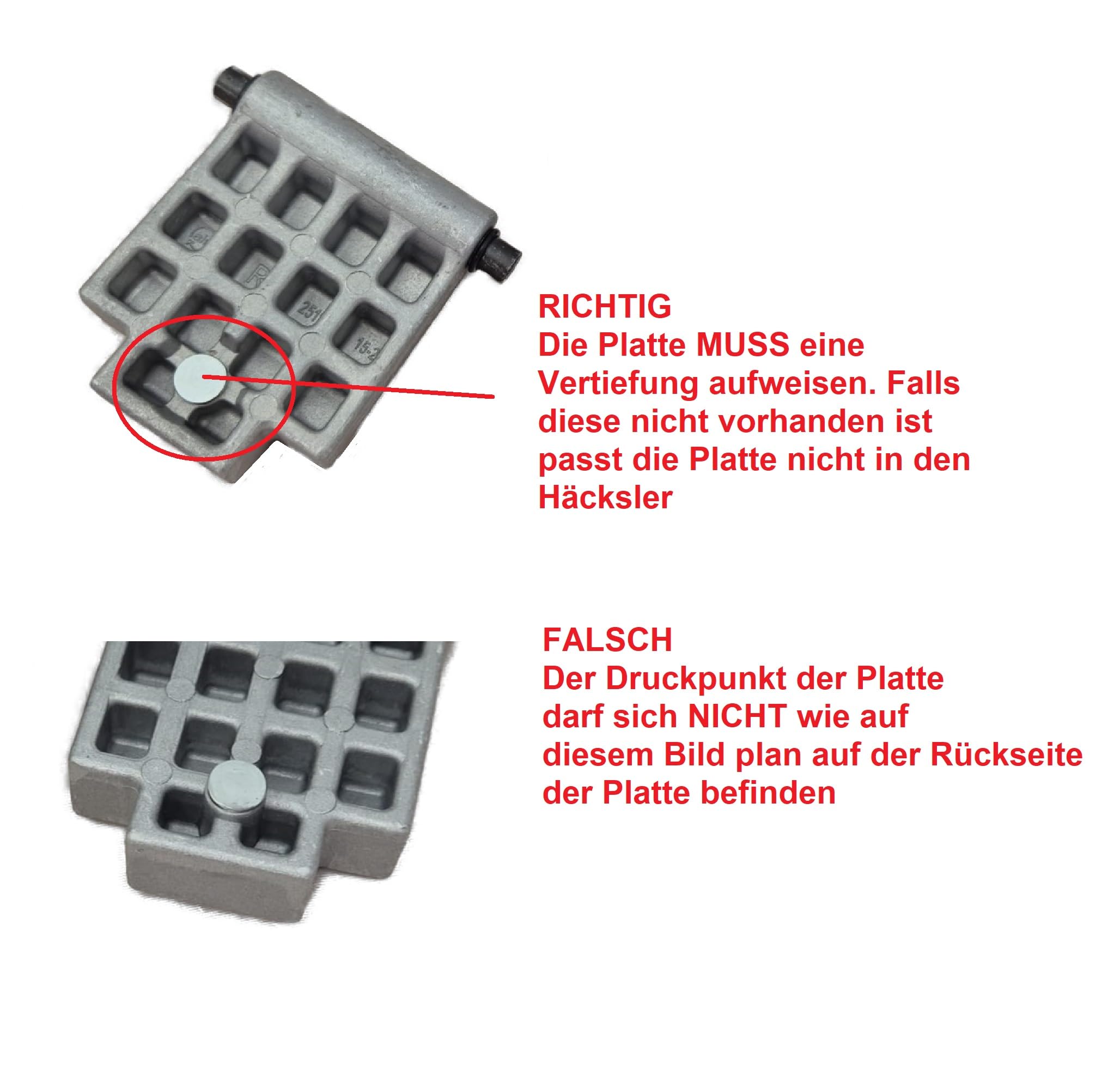 Gegenplatte & Walze passend für ATIKA Gartenhäcksler LHF2800 & ALF2800