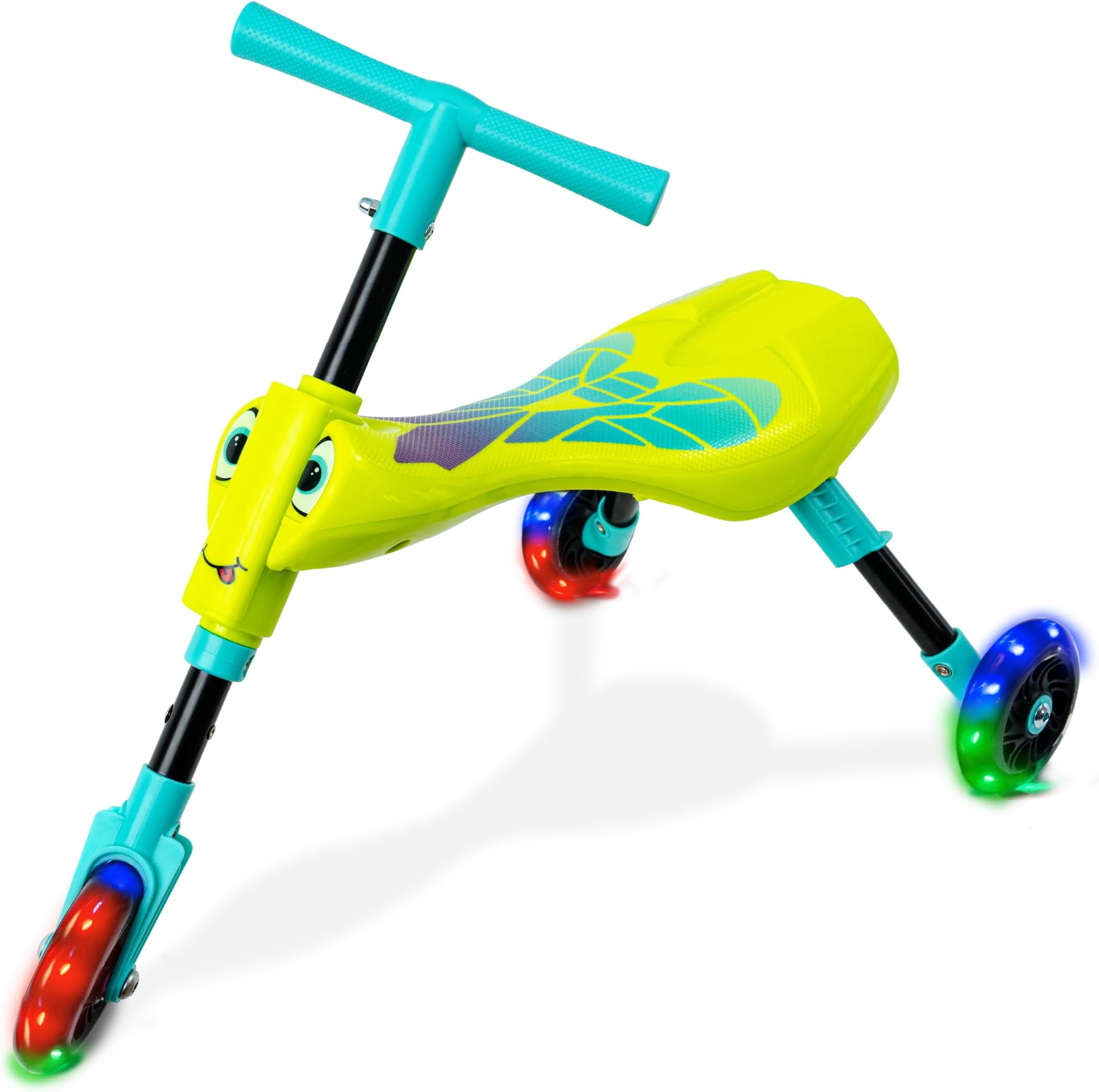 Scuttlebug 8615 Firefly Light Up Trike Ages 1-3 Push Bike 3-Wheel Foldable Ride-On Tricycle for 1+ Year Old Boys and Girls, Antennae Handlebar, Develop Your Toddler’s Balance and Motor Skills, Green
