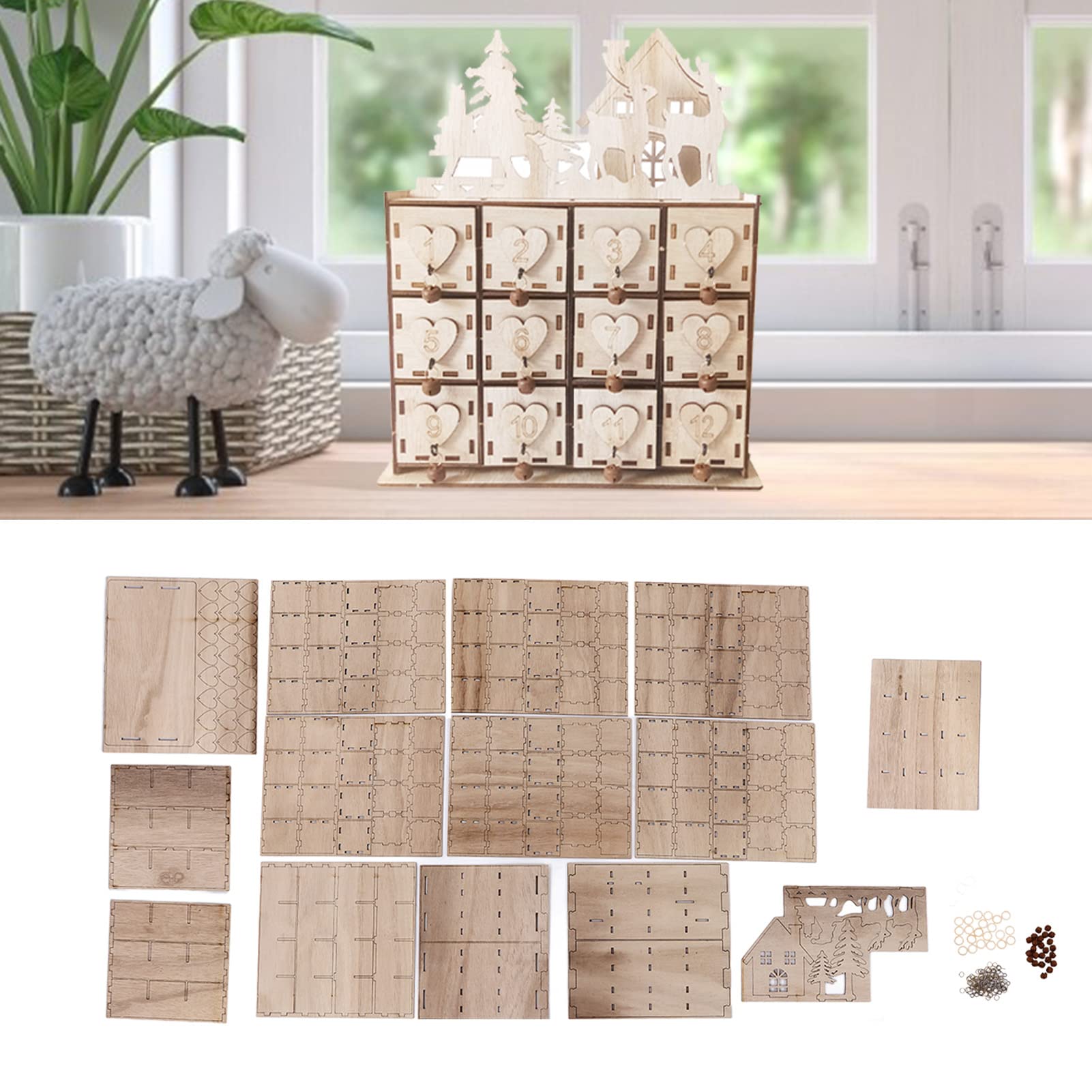 Amazon.co.jp: Topyond クリスマスカレンダー収納ボックス、引き出し