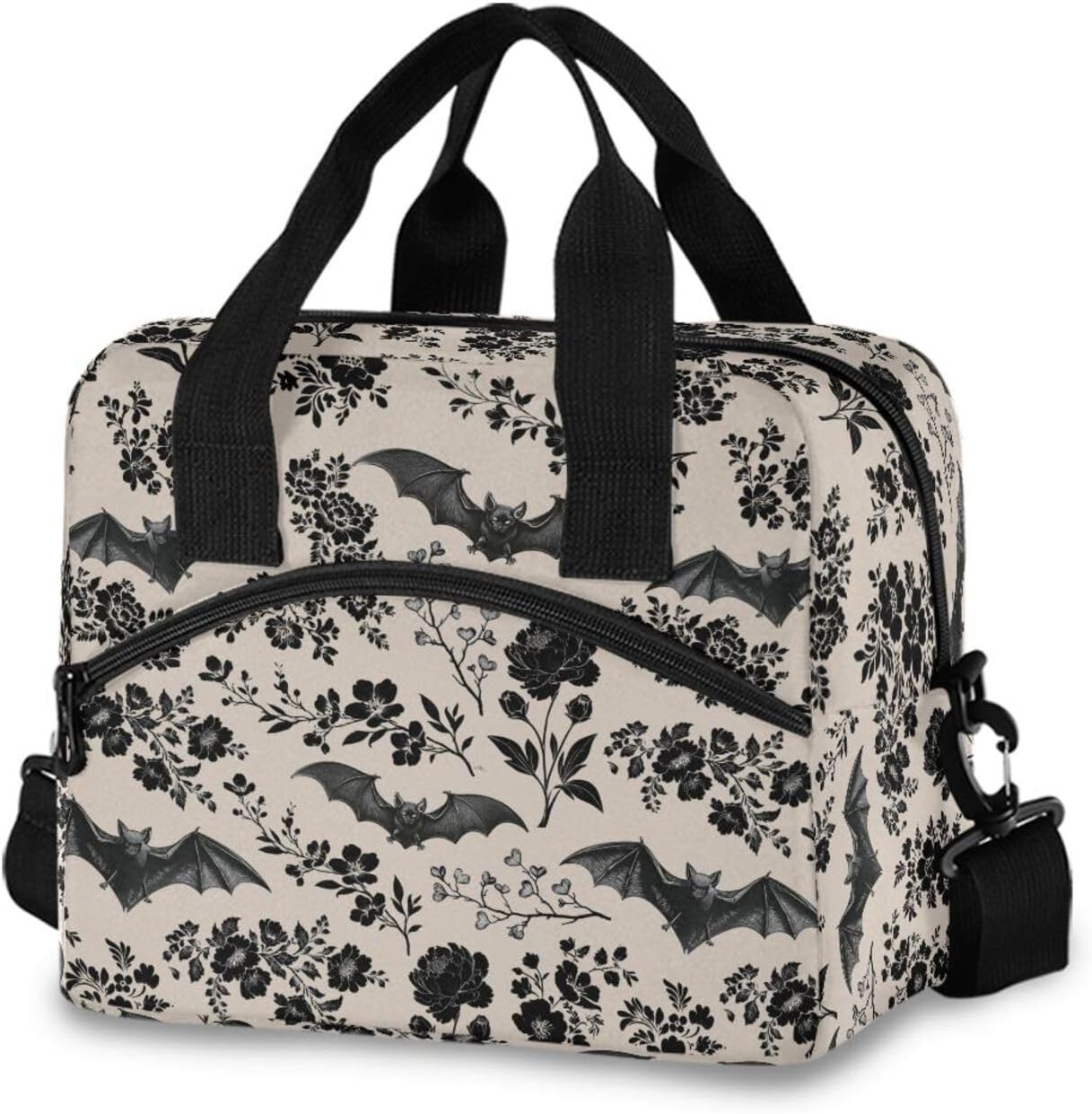 Black Brown Checkered Lunch Bag for Women Men Reusable Insulated Lunch Box Leakproof Tote Cooler Bag Work Picnic