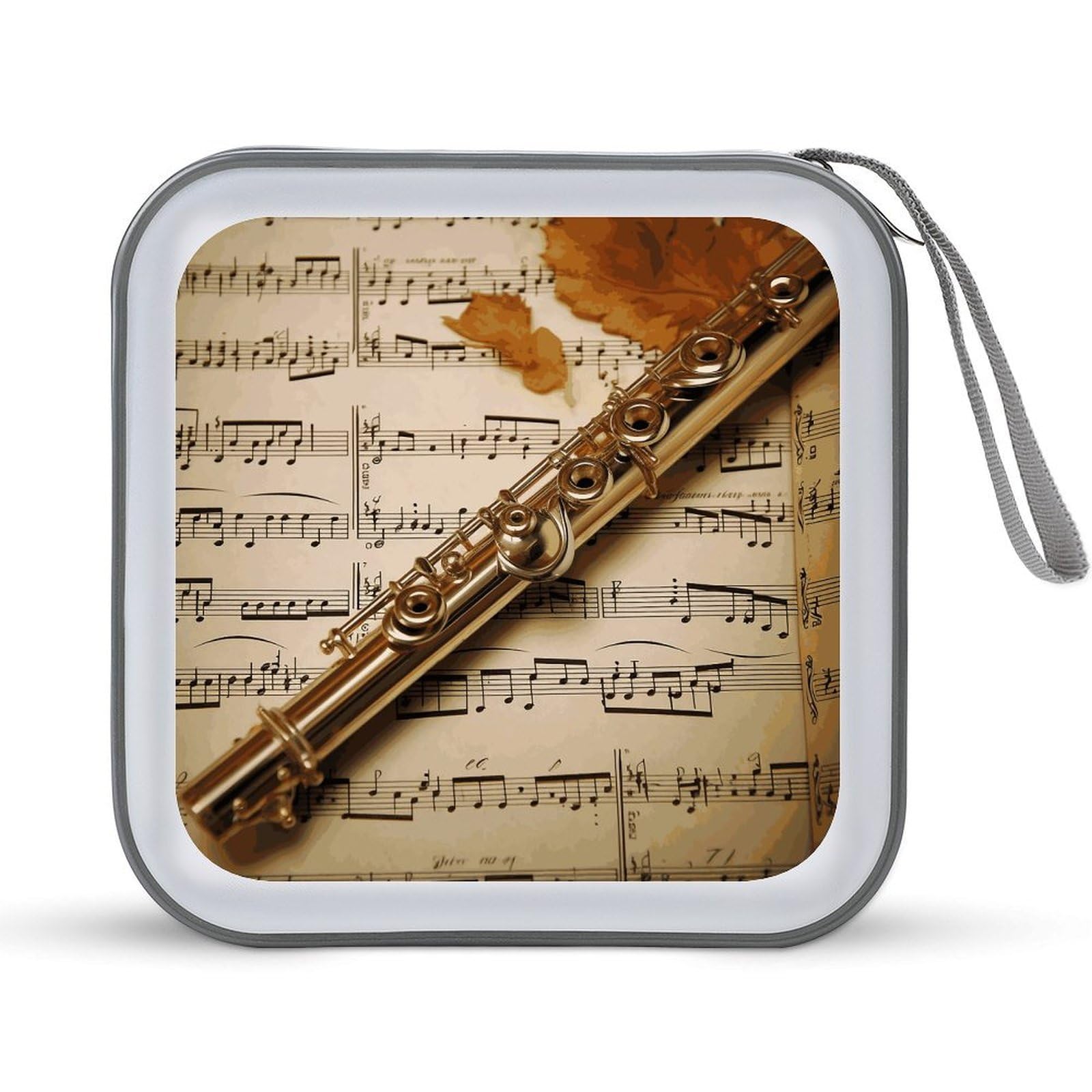 VstaDank Flute Music DVD Case 40 Capacity Protective Storage Organizer Binder Booklet Album Portable Disc Wallet Car CD Disc Holder Hard Plastic CD Case CD DVD Case Holder