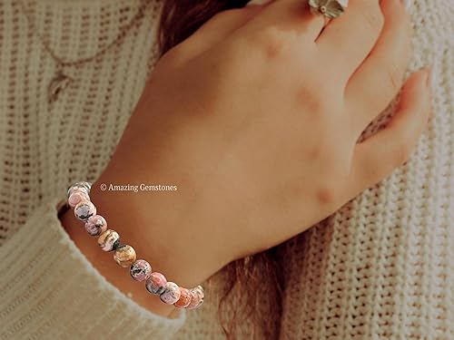 Miniatura 85 de Amazing Gemstone Pulsera de cristal para mujeres y hombres, pulsera de cristal curativo de protección, pulsera elástica con cuentas de piedras