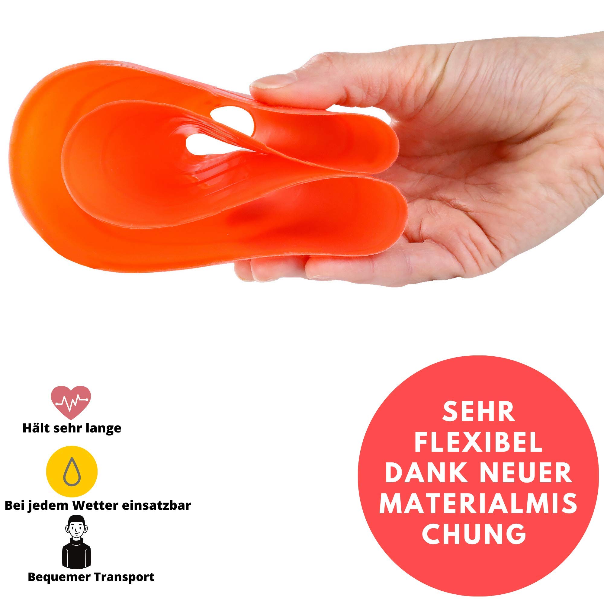 Profi Markierungshütchen Set (verbesserte Version 2024) – Perfektes Fussball Trainingszubehör - Mit praktischem Halter - Perfekte Fussball Hütchen