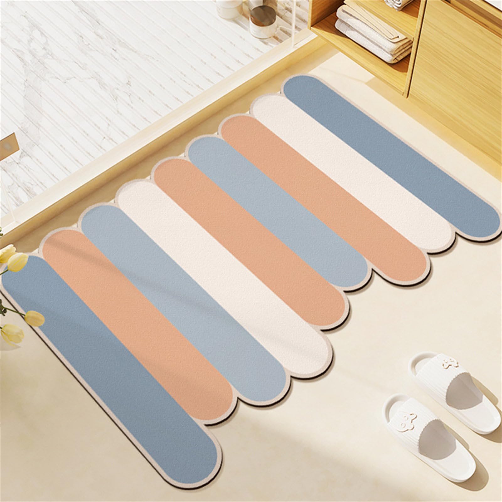 Tapis de bain diatomite anti-glisse pour éviter l'eau sur le carrelage