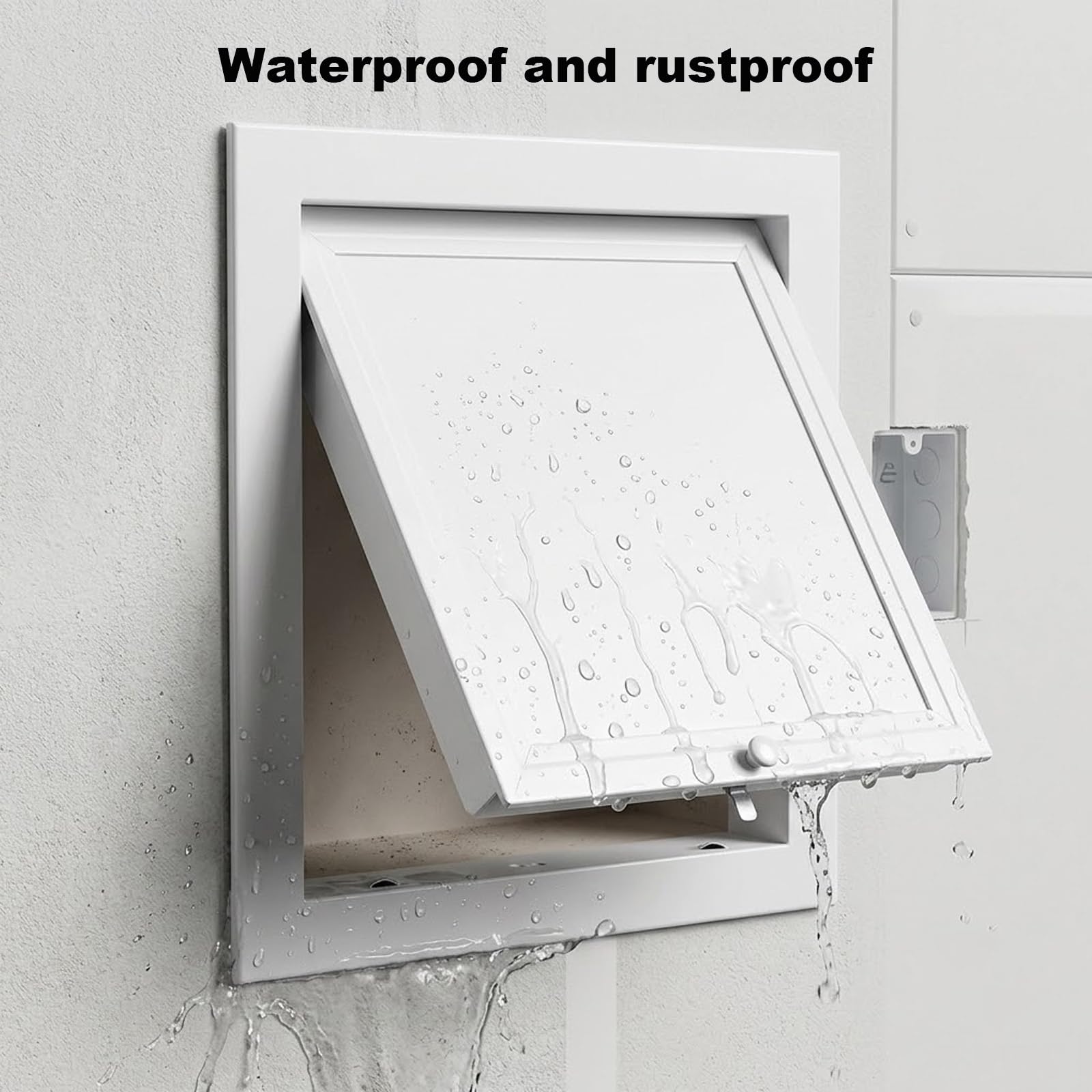 Sportello Ispezione Pannello di Accesso in AcciaioAlluminio，Porta di Accesso al Soffitto del Sottotetto，Coperchio per Fori Nel Muro Che Nasconde per Sistemi di Condotti Idraulici(Bianca,300x550 mm)