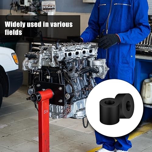 Miniatura 5 de AIEX 20 espaciadores redondos de neopreno, ojales de goma multiusos, arandelas de goma negra, espaciador antivibraciones para accesorios de