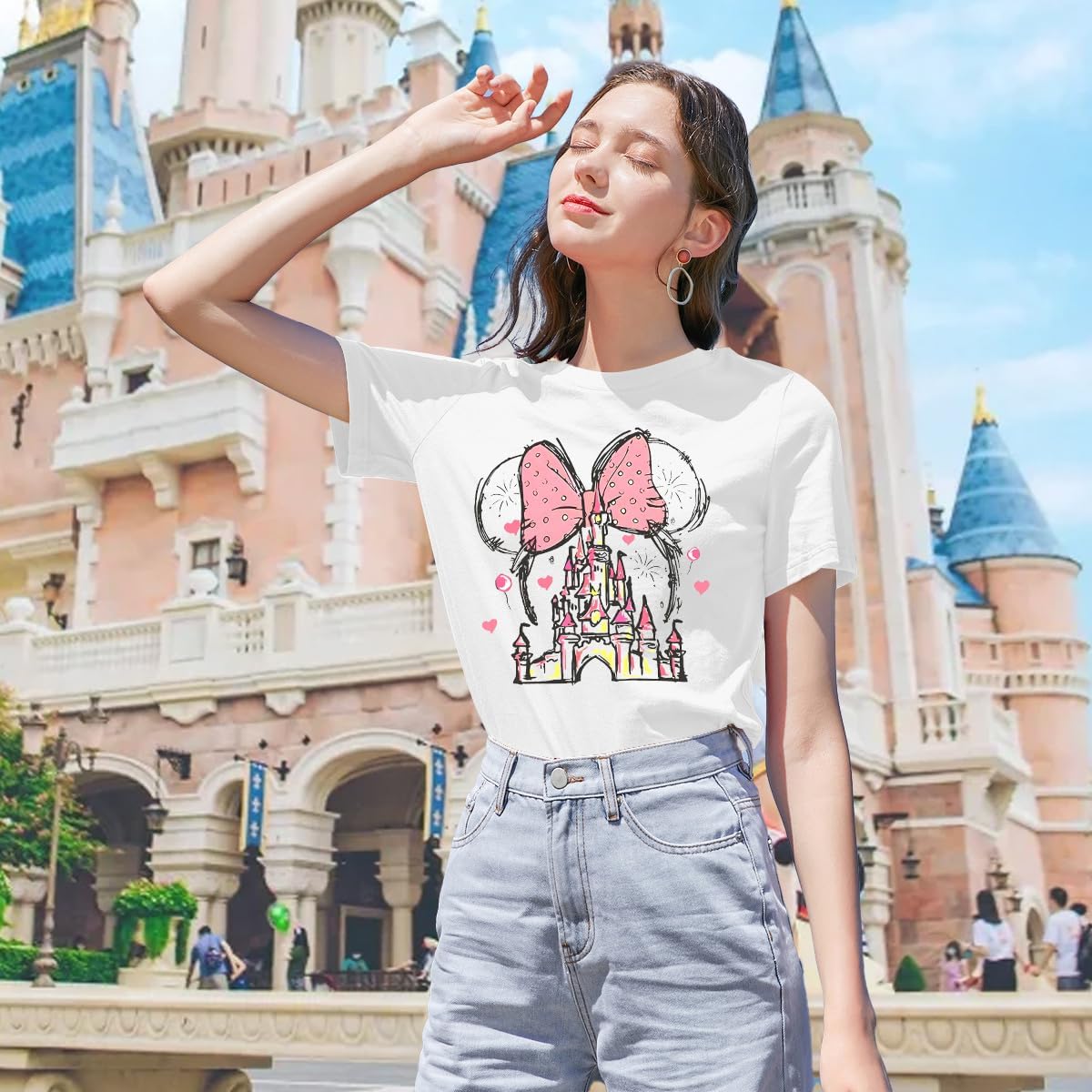 Women Magic Kingdom Shirt Castle Graphic Shirts Casual Family Vacation Holiday T Shirt Cute Short Sleeve Tee Top - Image 2