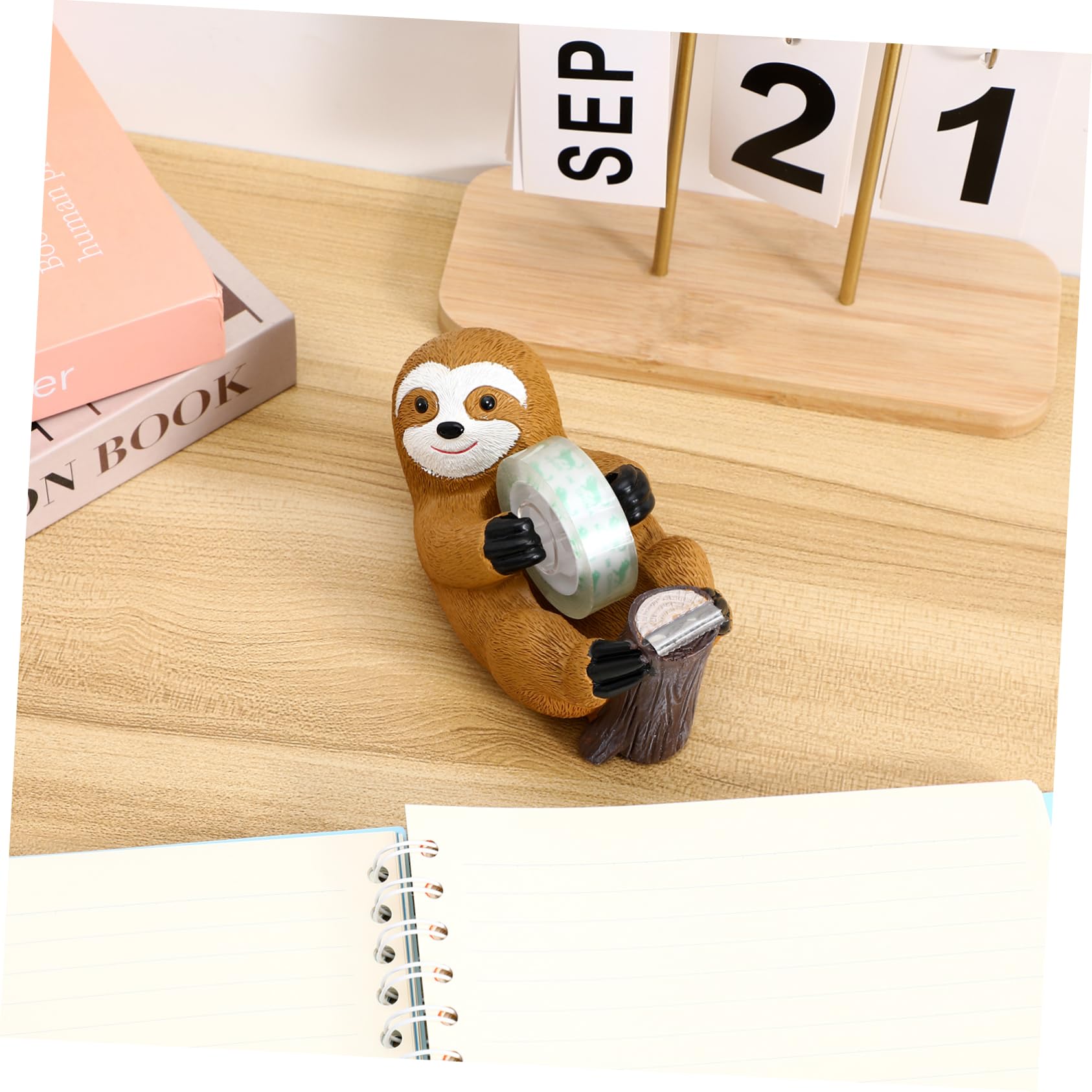 Gadpiparty 3 Pezzi Porta nastro per bradipo distributore di nastro adesivo per bradipo decorazione divertente portatile simpatici porta nastro scrivania porta nastro resina