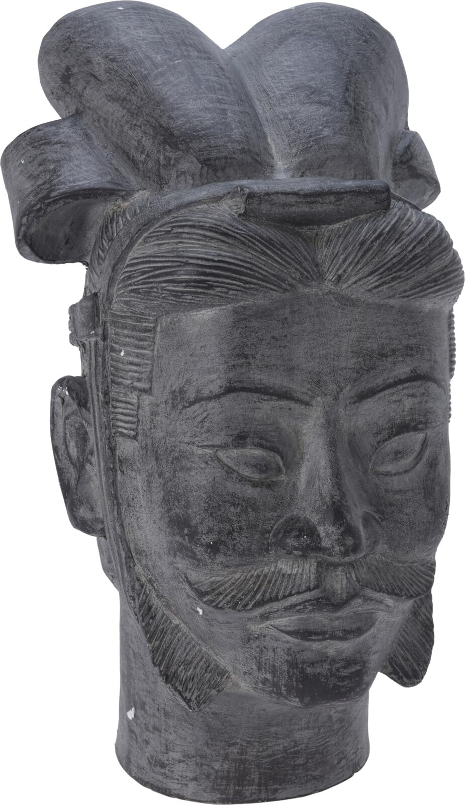 Muddy Hands Large Chinese Warrior Head Statue Indoor Home Outdoor Garden Vintage Soldier Sculpture