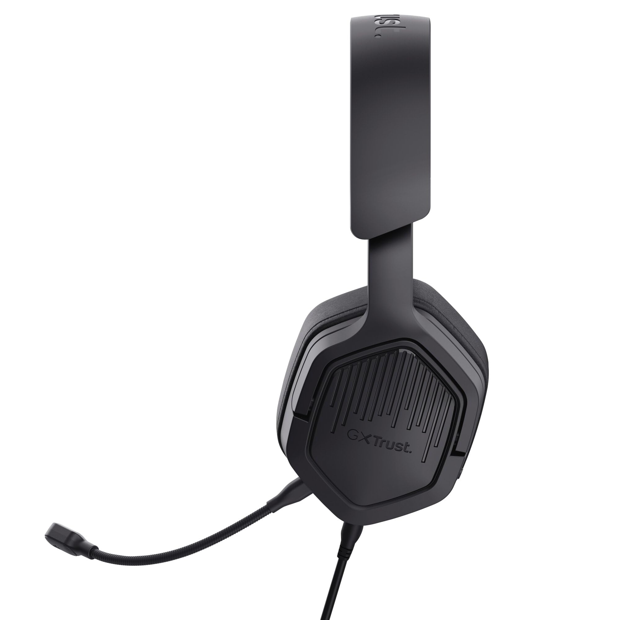 GXTrust Ravox słuchawki gamingowe PS5 PS4 Switch PC Smartfon 3.5mm, czarne | przetworniki 50mm, odpinany mikrofon, headset dla gracza, przewodowy zestaw słuchawkowy wokółuszny, biały