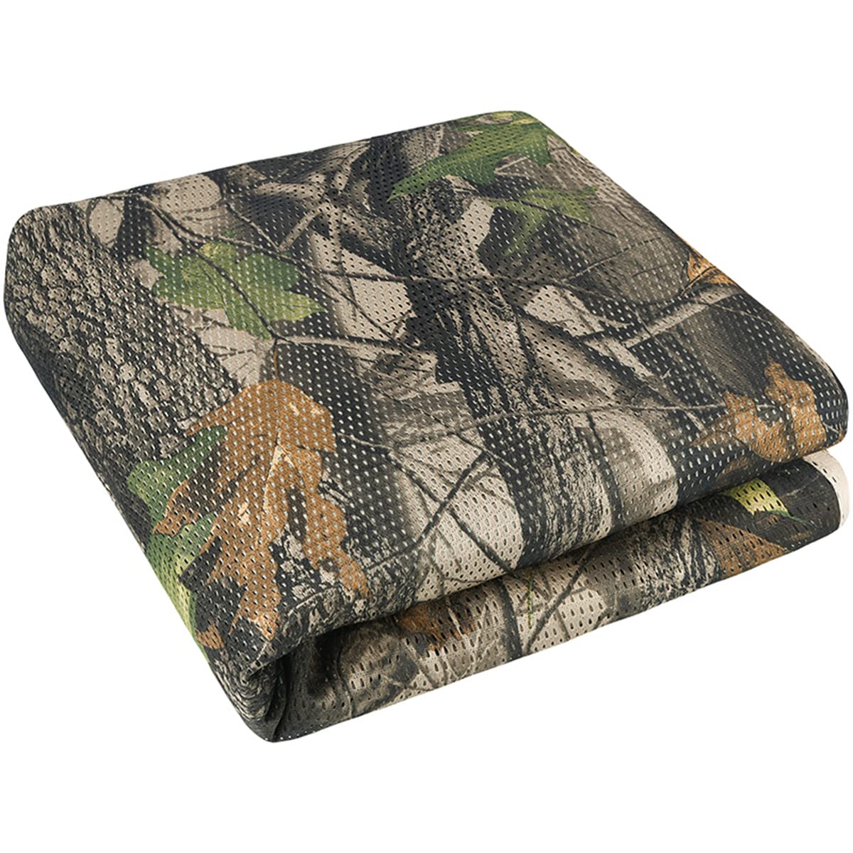 Camo Netting Camouflage Netting, Hunting Blind Netting Quiet Camo Mesh Netting Lightweight & Durable Burlap Camo Blind Fabric for Concealment, Tree Stand, Sunshade, Decoration,Cover