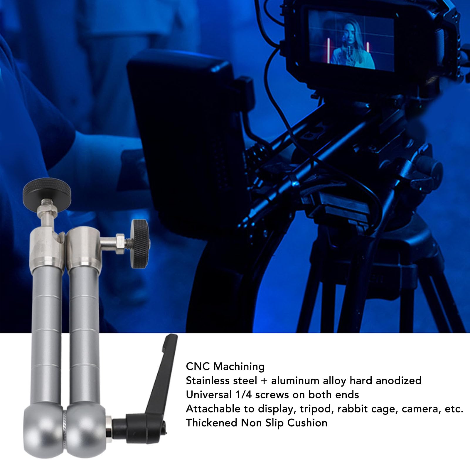 GOWENIC Supporto per Fotocamera Morsetto Braccio Regolabile 360