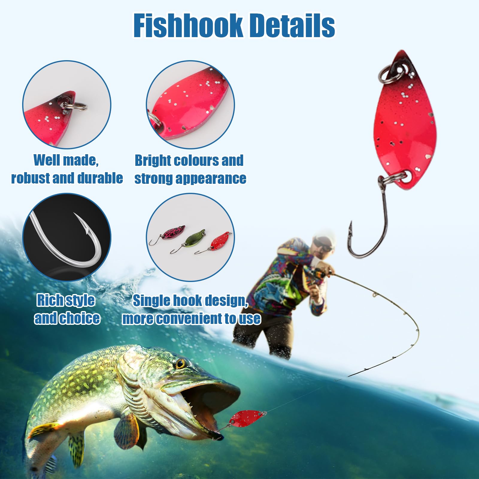 12 Cucchiaini Da Pesca Esche 5g - Per Trota, Luccio E Persico - Foto 5