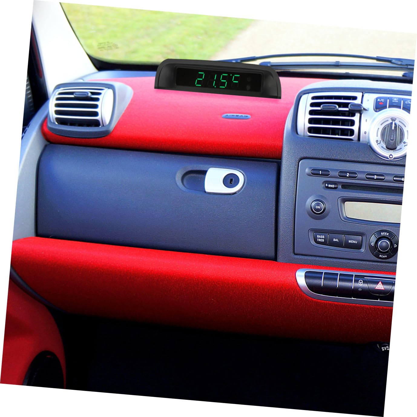 1pieza Reloj Digital Solar De Alta Precisión Para Automóviles y Carga Usb Reloj De Tablero Para Coches Fácil Instalación y Uso Diario