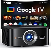 HAPPRUN J7 PRO 1500 ANSI Google TV Smart Projector: 4K Full HD, Auto Focus, Dolby Audio, WiFi 6 Bluetooth for Home Theater Indoor Outdoor