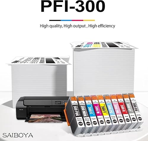 Miniatura 2 de Cartuchos de tinta PFI-300 PFI300 remanufacturados PFI 300 de alto rendimiento extra para cartuchos de tinta de impresora ImagePROGRAF PRO-300